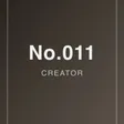 圖鑑佔位圖：深棕漸層方格底，中央為白色「No.011」與「CREATOR」字樣，右下角標記 PORTRAIT · PLACEHOLDER